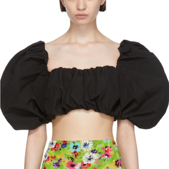 MSGM Off Shoulder Top in Black